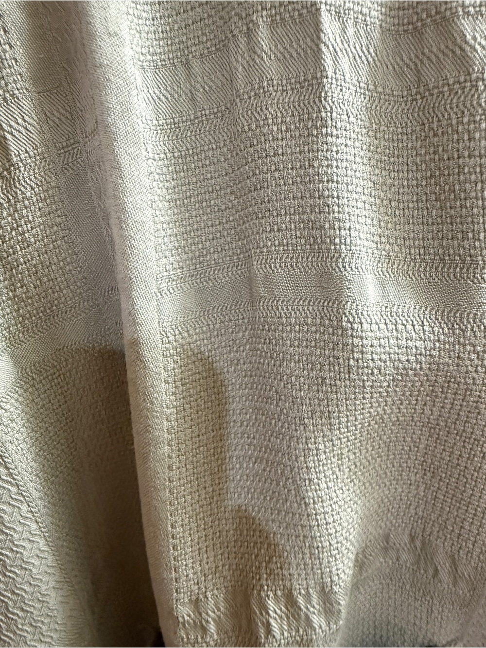 Vintage Joseph & Feiss 100% Silk Shirt 2X Sage Green Textured Short Sleeve - Picture 9 of 9